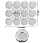 12-Cavity 1.37'' Shiny Flat Circle Silicone Mold With Hole, Pendant/Earrings/Round Keychain Mold, Pet Tag Resin Casting Mold