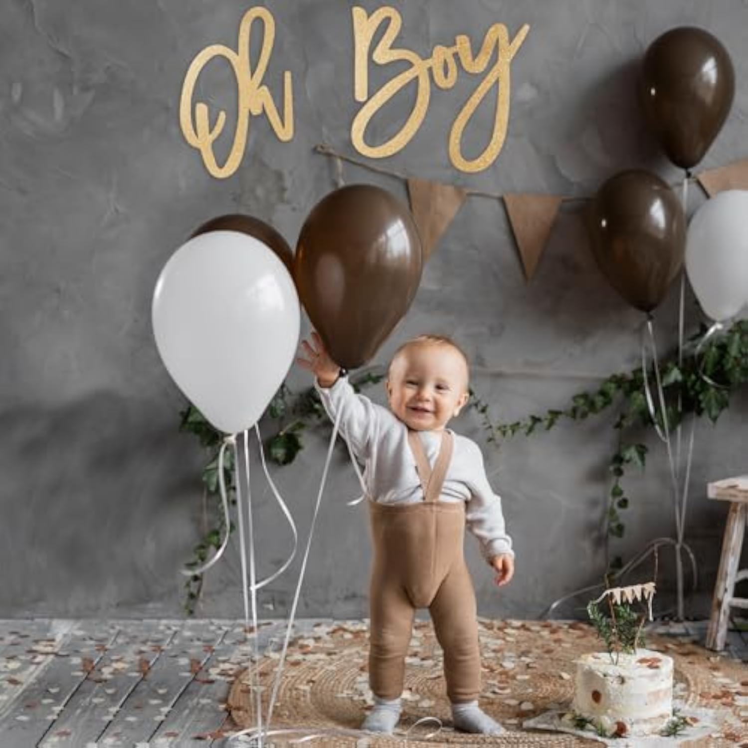 Oh Boy Sign (Wooden/Gold) For Baby Shower Decorations?Party Banner, Gender Reveal, Baby Announcements, 1St Birthday Party, And Backdrop Wall Photo Prop