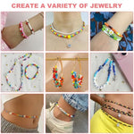 4Mm Glass Seed Beads For Jewelry Bracelet Making Kit, Small Beads Friendship Bracelet Kit, Tiny Waist Beads With Letter Beads And Elastic String, Diy Art Craft Girls Gifts.
