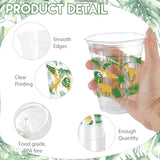 100 Pcs Jungle Safari Animals Cups - 12Oz Wild Animals Theme Party Disposable Plastic Cups For Safari, Birthday, Baby Shower
