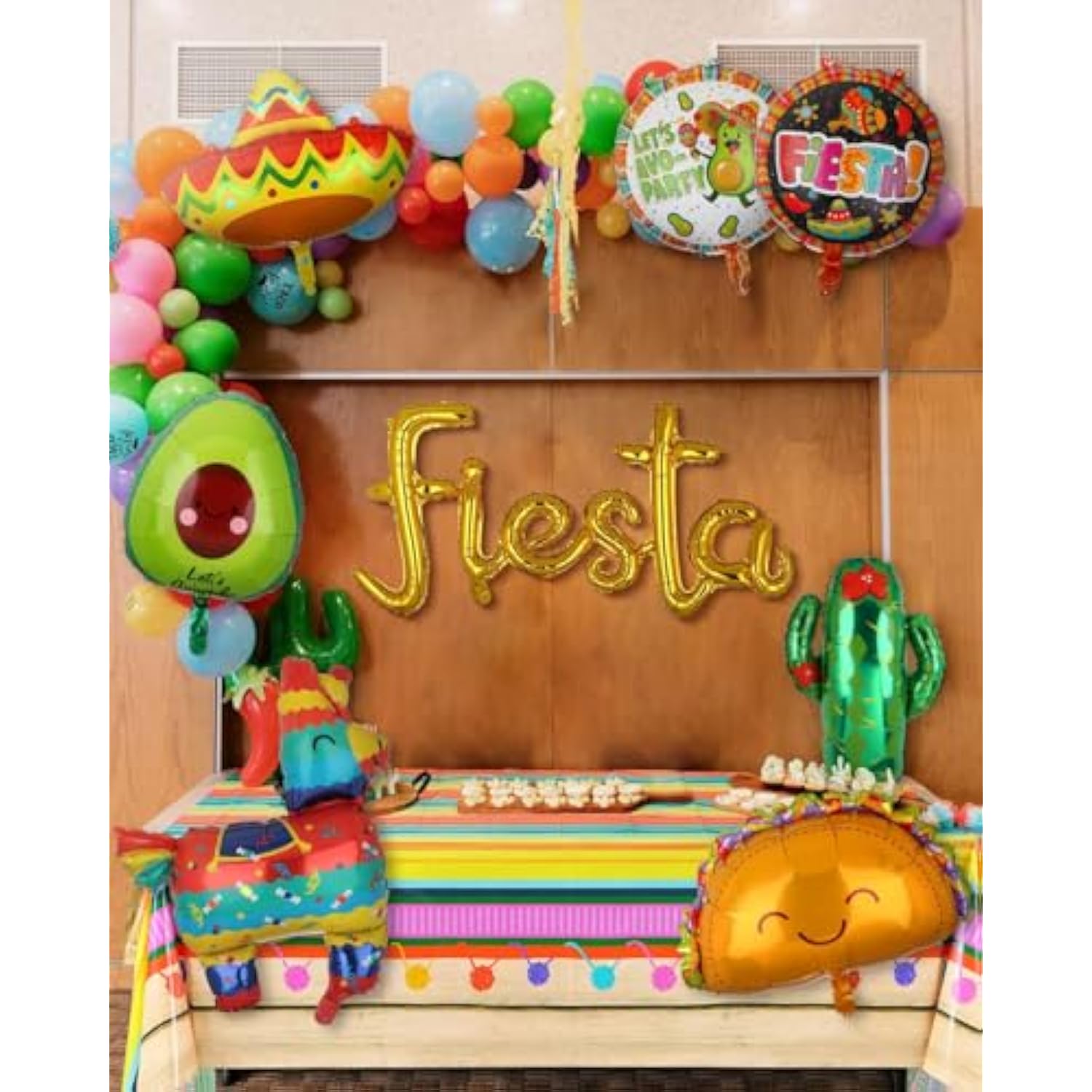 Fiesta Sombrero Balloon Mexican Cinco De Mayo Theme Foil Mylar Balloons Birthday Baby Shower Taco Night Party Decor Supplies 2 Pcs