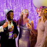 20 Pack Foil Curtain Backdrop Purple Metallic Tinsel Foil Fringe Curtains Photo Booth Props For Birthday Wedding Engagement Baby Shower Bachelorette Christmas Holiday Celebration Party Decorations