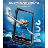 Waterproof Phone Case With Lanyard, Underwater Phone Cases For Snorkeling/Diving/Swimming/Filming, Ip68 Water Proof Touchscreen Case For All Cell Phones: Iphone/Samsung/Moto/Pixel - Black