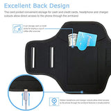 iPhone 17 16 15 Armband with Earphone Holder, Water Resistant Gym Running Workouts Arm Band for iPhone 17 16 15 14 13 12 Pro (Black)