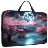 13-15 Inch Laptop Sleeve Compatible With Macbook Air 13-15 Inch, Slim Lightweight Shockproof Foam Soft Inner Lining Laptop Case Cute Travel Laptop Sleeve For Dell/Hp, Sakura Moon