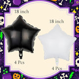 16Pcs Halloween Skull Balloons - Party Decorations for Birthday, Baby Shower & Holiday Events