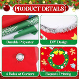 Large Christmas Ugly Sweater Door Banner in Red Green for Holiday Party Decor