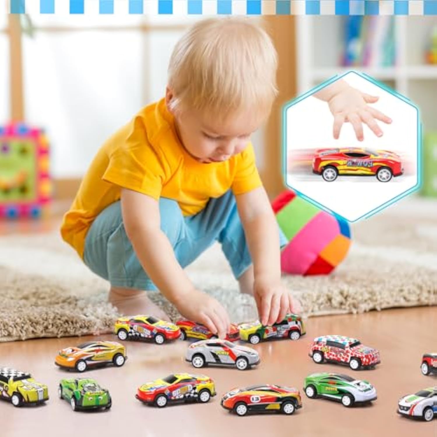60Pcs Pull Back Toy Cars, Mini Die Cast Race Cars Vehicles Bulk, Party Favors Car Toys, Treasure Box Toys Goodie Bag Stuffers, Christmas Birthday Party Gift For Kids Girls Boys(Style A)