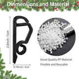 120Pcs Black Mini Plastic Gutter Hanging Hooks - Outdoor Weatherproof Light Clips For Christmas Decoration