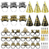 36Pcs New Year Eve 2026 Party Supplies Hats Headbands Glasses Noise Makers