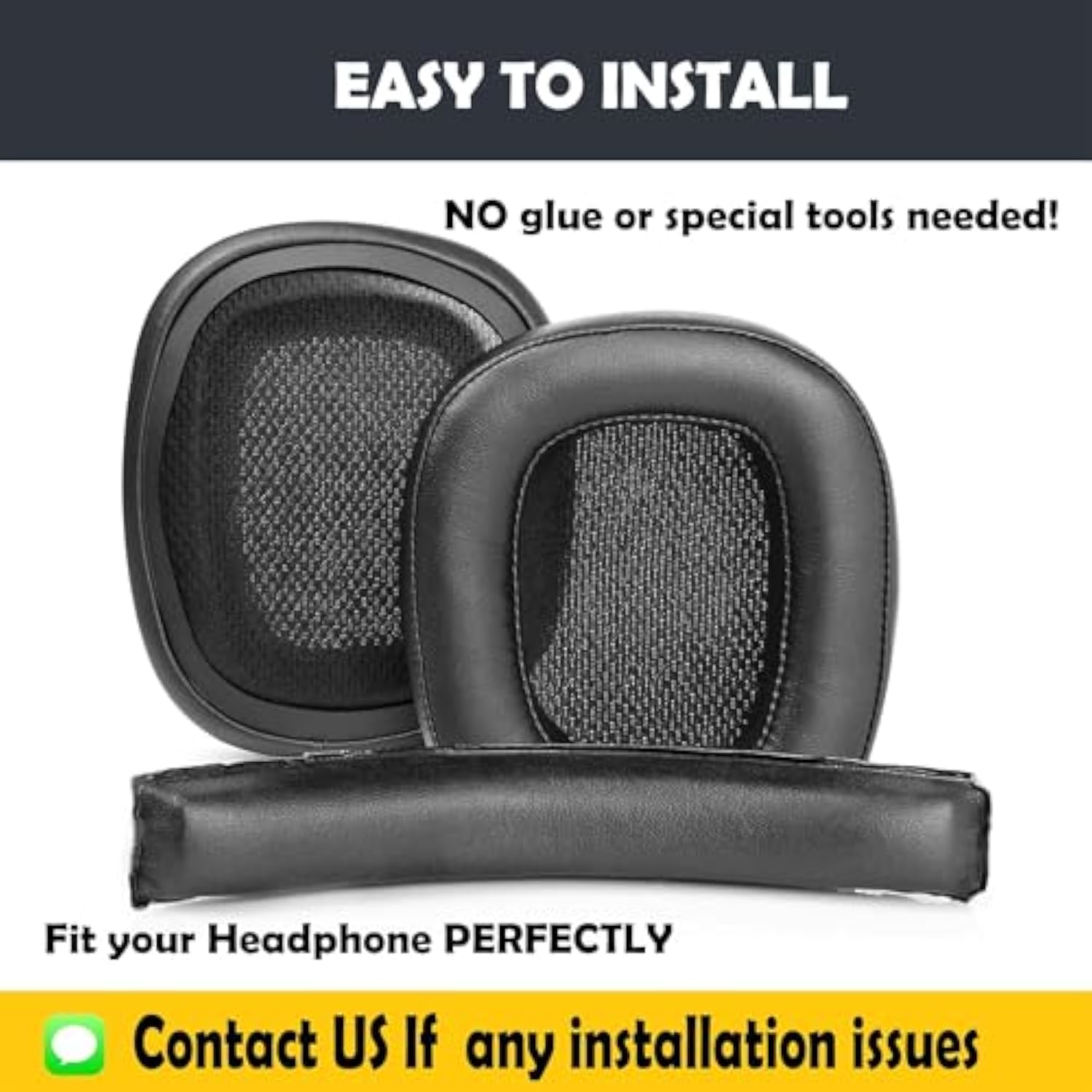 G432 Earpads Cushion Replacement With Protein Leather For 430/G432/G930/G930S Headphones