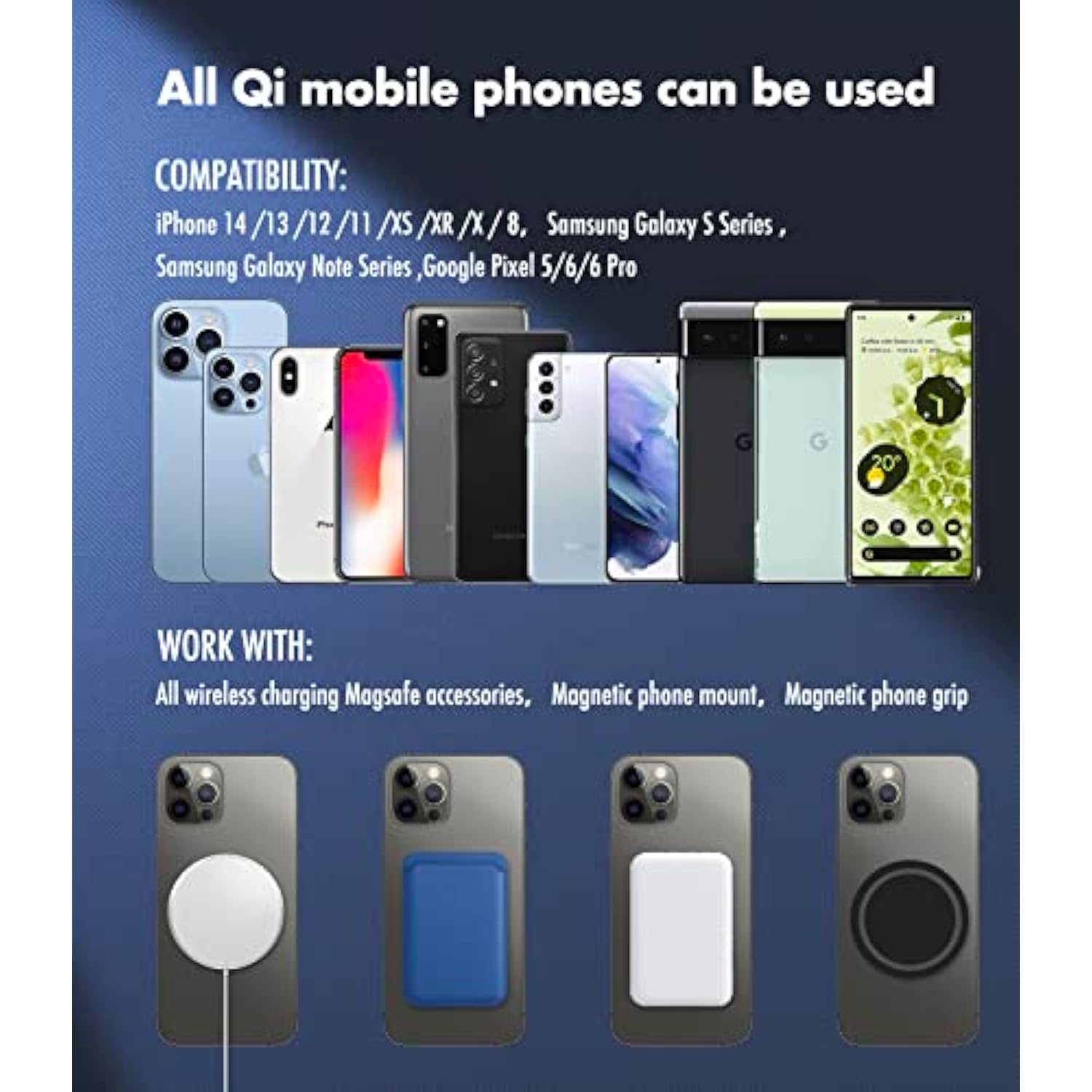 3Pcs Mag Safe Metal Ring Sticker,Mag-Safe Case Converter Adapter Ring For Magsafe Magnetic Wireless Charging Phone Car Mount Compatible With Cell Phone Android Samsung Galaxy Pixel Iphone