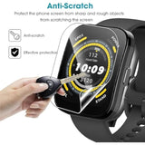 Transparent Hydrogel Film (8Pcs) For Amazfit Bip 6 Smart Watch 46Mm, 1.97" Soft Tpu Screen Protector Ultra-Thin, Touch Sensitive, Self-Healing, Explosion-Proof, Fingerprint Unlock