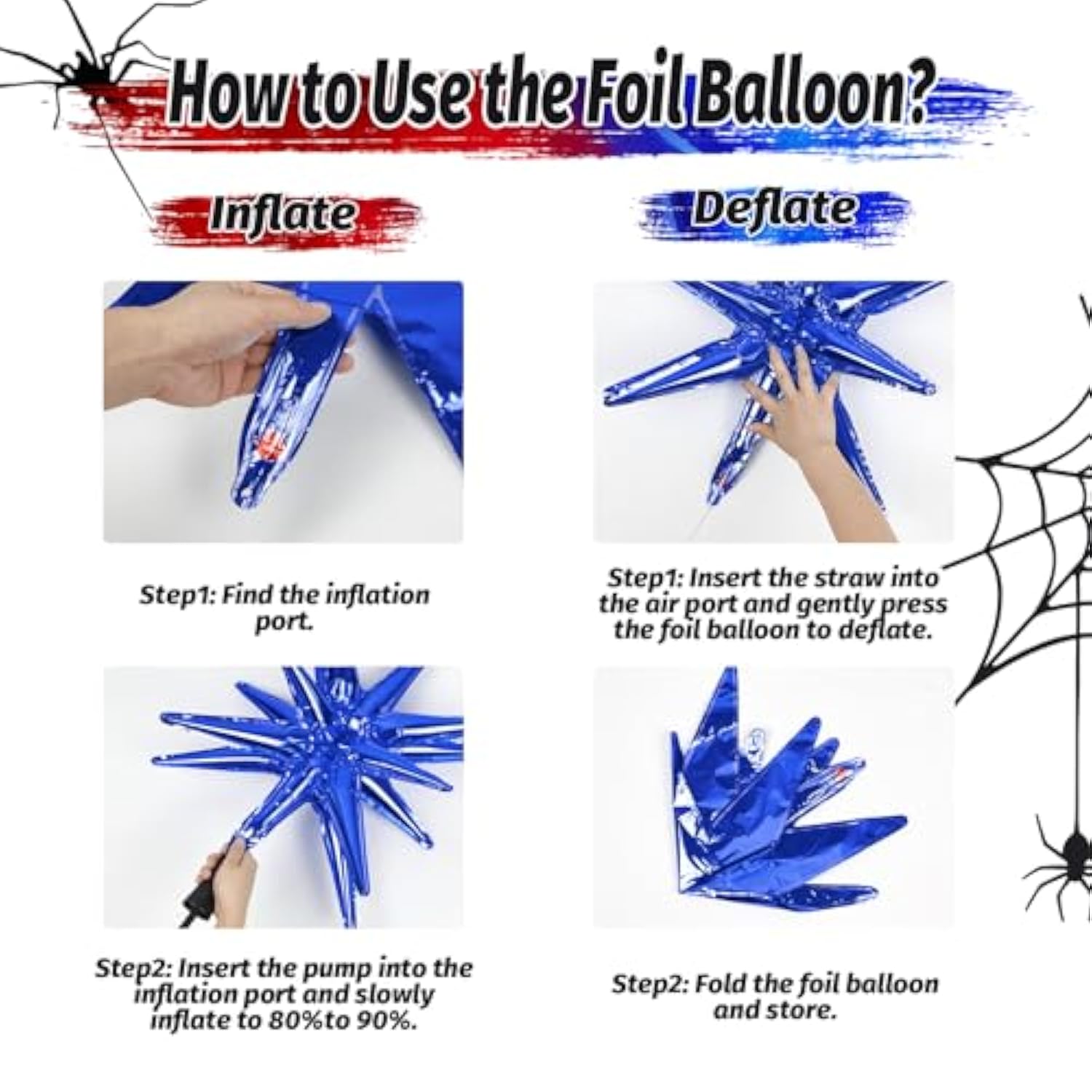 134Pcs Black Red And Blue Balloons Arch Garland Kit, Spider Theme Balloon Arch For Men With Foil Balloons For Baby Shower Spider Theme Birthday Party Decorations