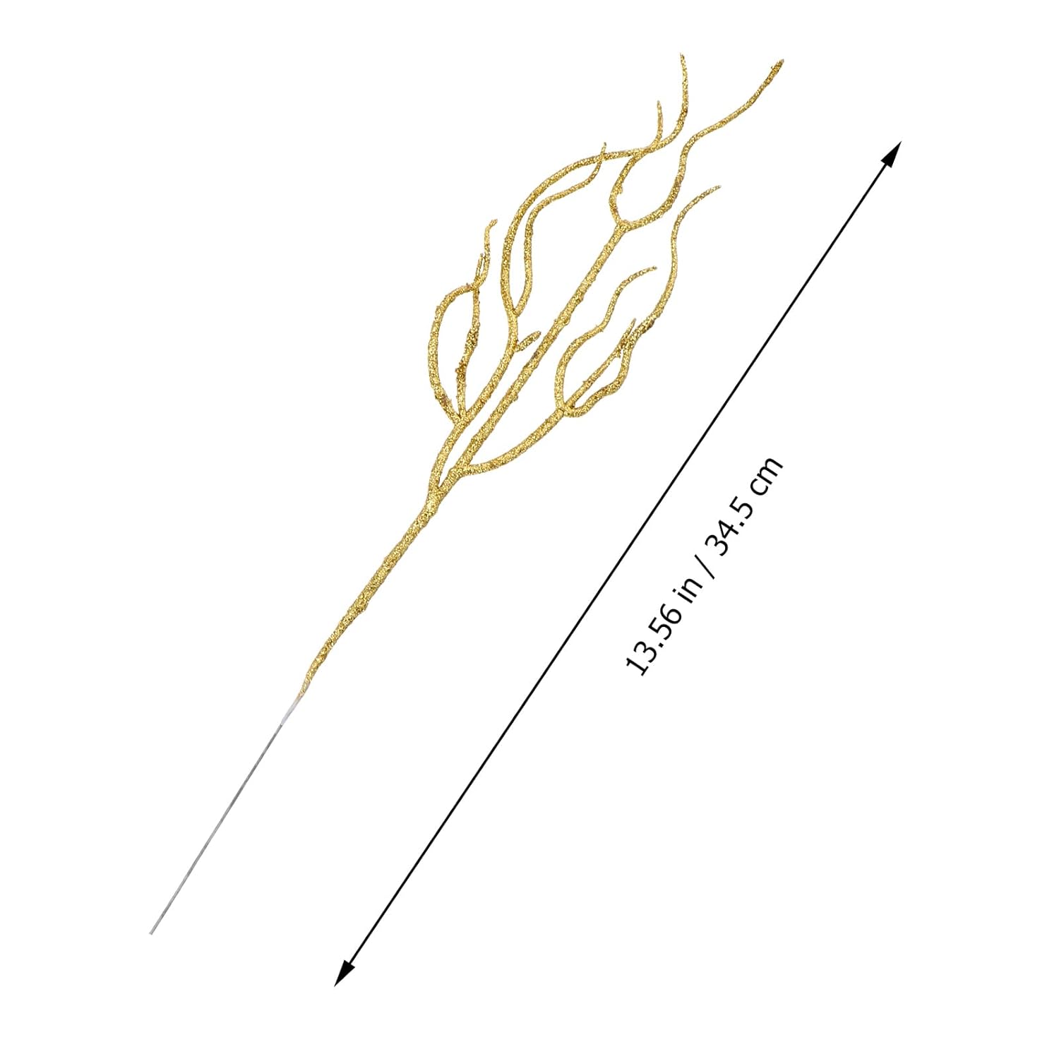 10Pcs Glitter Christmas Leaves Picks Artificial Leaf Spray Picks Christmas Tree Poinsettia Stems Branches Picks For Xmas Wreath Wedding Table Centerpiece Decorations Golden