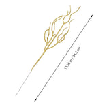10Pcs Glitter Christmas Leaves Picks Artificial Leaf Spray Picks Christmas Tree Poinsettia Stems Branches Picks For Xmas Wreath Wedding Table Centerpiece Decorations Golden