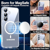 For Samsung Galaxy S25 Case With Screen Protector,[Compatible With Magsafe] -Grade Protection,Magnetic Phone Case For Samsung Galaxy S25,Clear