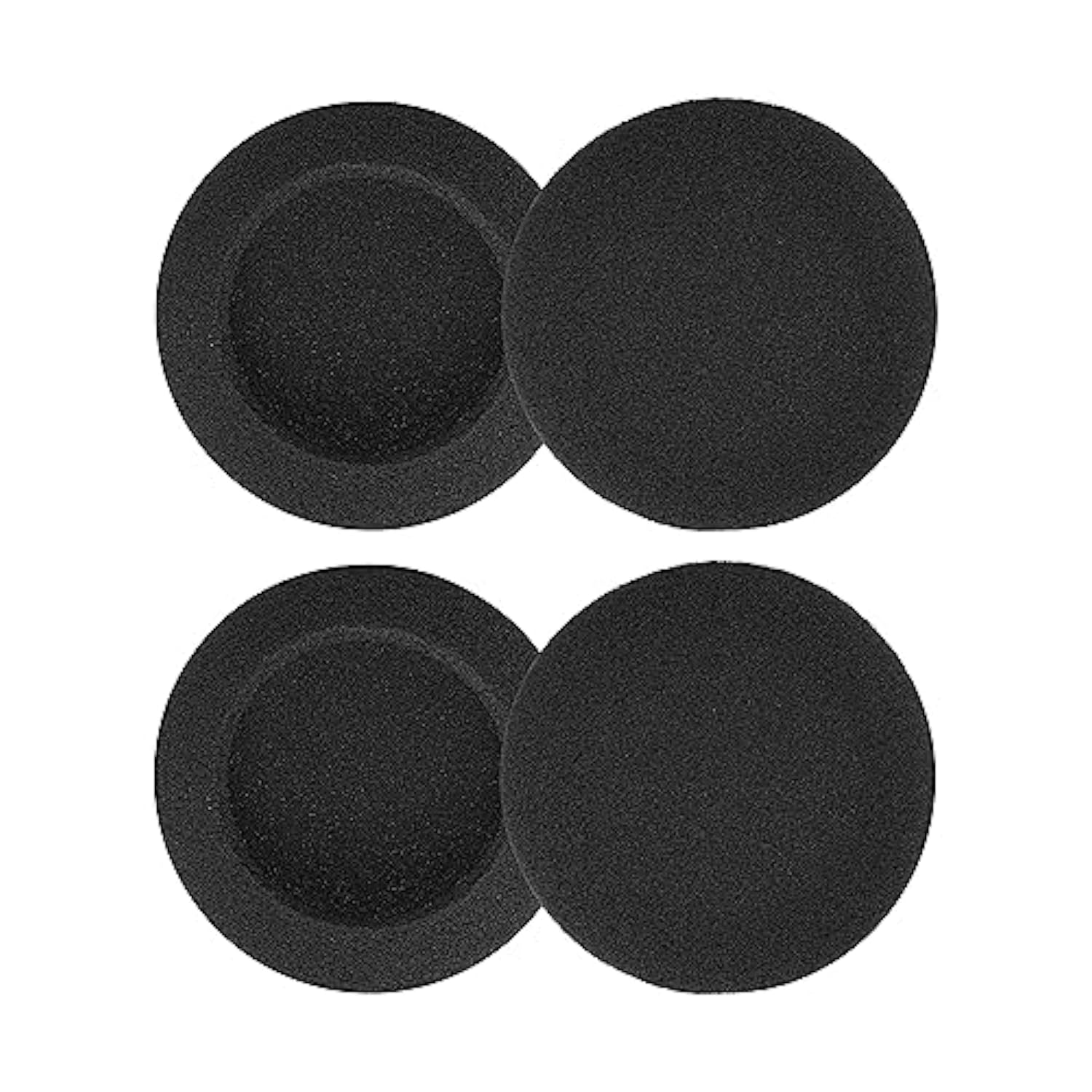 kwmobile Pads for Headset/Overear Headphone Headphone Ear Covers (Set of 4) - Inner Size of 2.9 inches (7.5 cm) - Black
