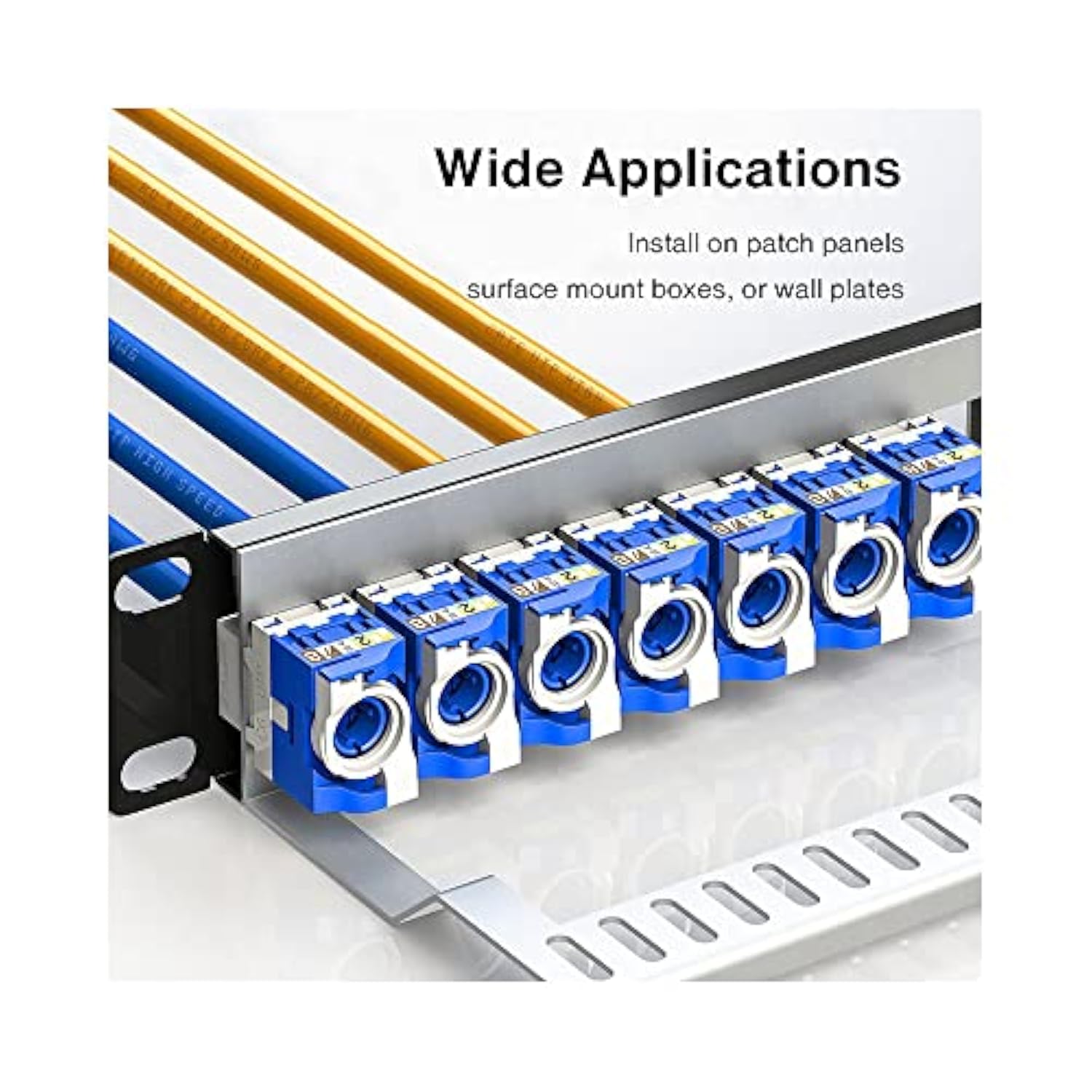 16 Pcs Cat6 Keystone Jack, Cat6 Rj45 Keystone Jack Module Connector Network Co