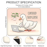 Certified Silly Goose Funny Mouse Pad For Desk, Silly Goose Gifts For Coworkers Colleagues Friend, Silly Animal Mouse Pad For Teachers Nurse, Goose Lover Gifts, New Job Gifts For Intern