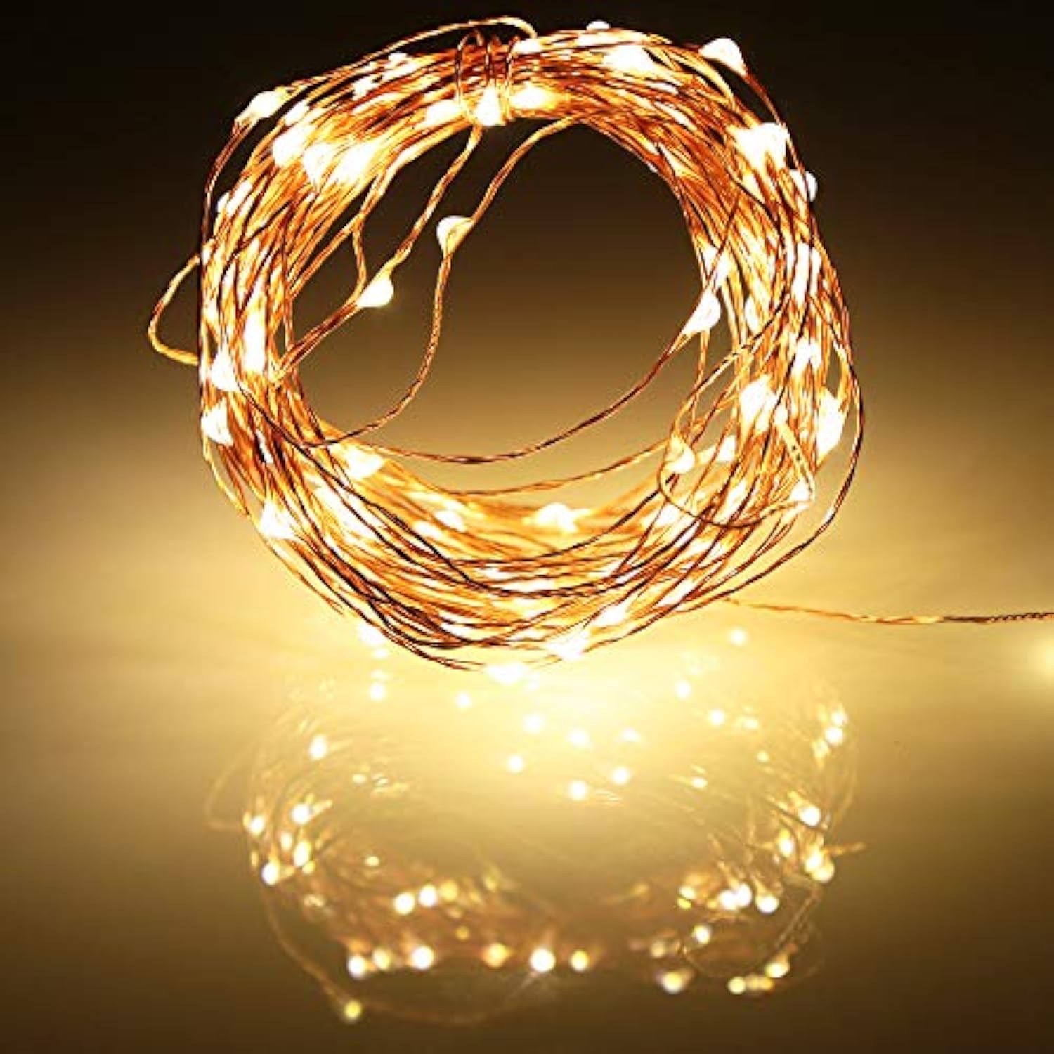 Led Fairy Lights Battery Operated, 1 Pack Mini Battery Powered Copper Wire Starry Fairy Lights For Bedroom, Christmas, P