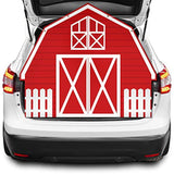 Farm Theme Trunk Or Treat Decorations Banner For Cars, Red Farmhouse C