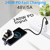 240W 40Gbps Usb C U Shaped Adapter Usb4.0 Type C Male To Female 180 Degree Ang