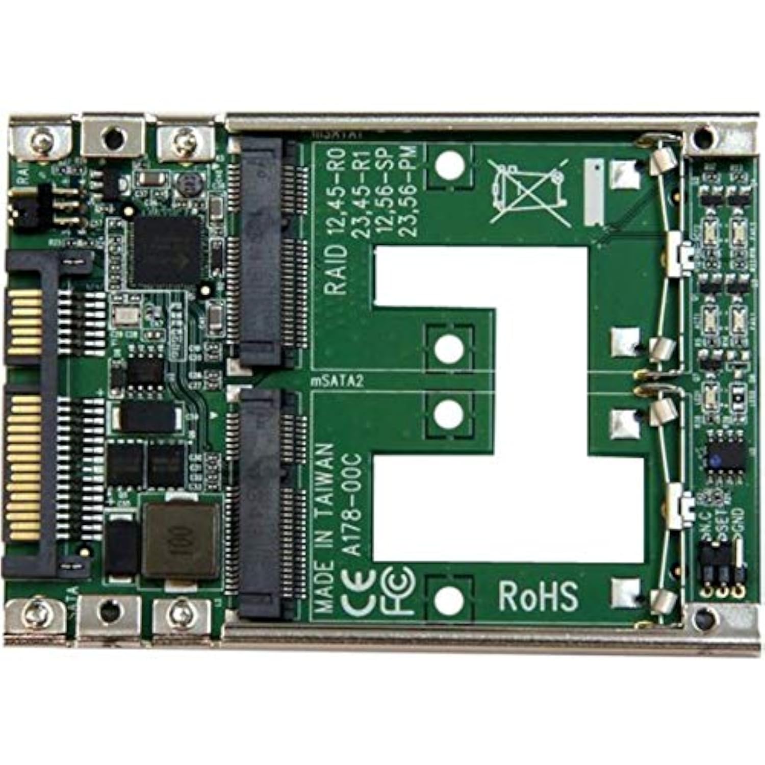 Dual Msata Ssd To 2.5 Sata Raid Adapter Converter - 2X Msata Ssd To 2.5In Sata