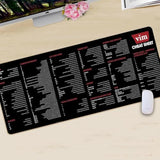 Vim Cheat Sheet Mousepad For Beginner, Software Engineers, Hackers And Programmers - Reference Guide Desk Mat - Gift For Ai Programmer