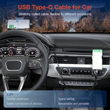 Coiled Usb C To Usb C Cable 100W(1.6Ft-3.3Ft),Usb 3.2 Gen2 20Gbps Scalable Spr
