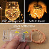 6 Pack LED Fairy String Lights (10ft, 30 LEDs, Timer, Warm White)
