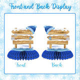 10 Pcs Snowflake Christmas Party Supplies Winter Wonderland Party Decorations Blue White Snowflake Honeycomb Centerpieces Table Decorations for Christmas Holiday Winter Birthday Party Supplies