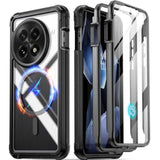 Guardian Case For Oneplus 13 5G, Built-In Screen Protector [Work With Fingerprint Id], [2 Front Frame] Full Body Shockproof Rugged Clear Cover Case, Black/Clear