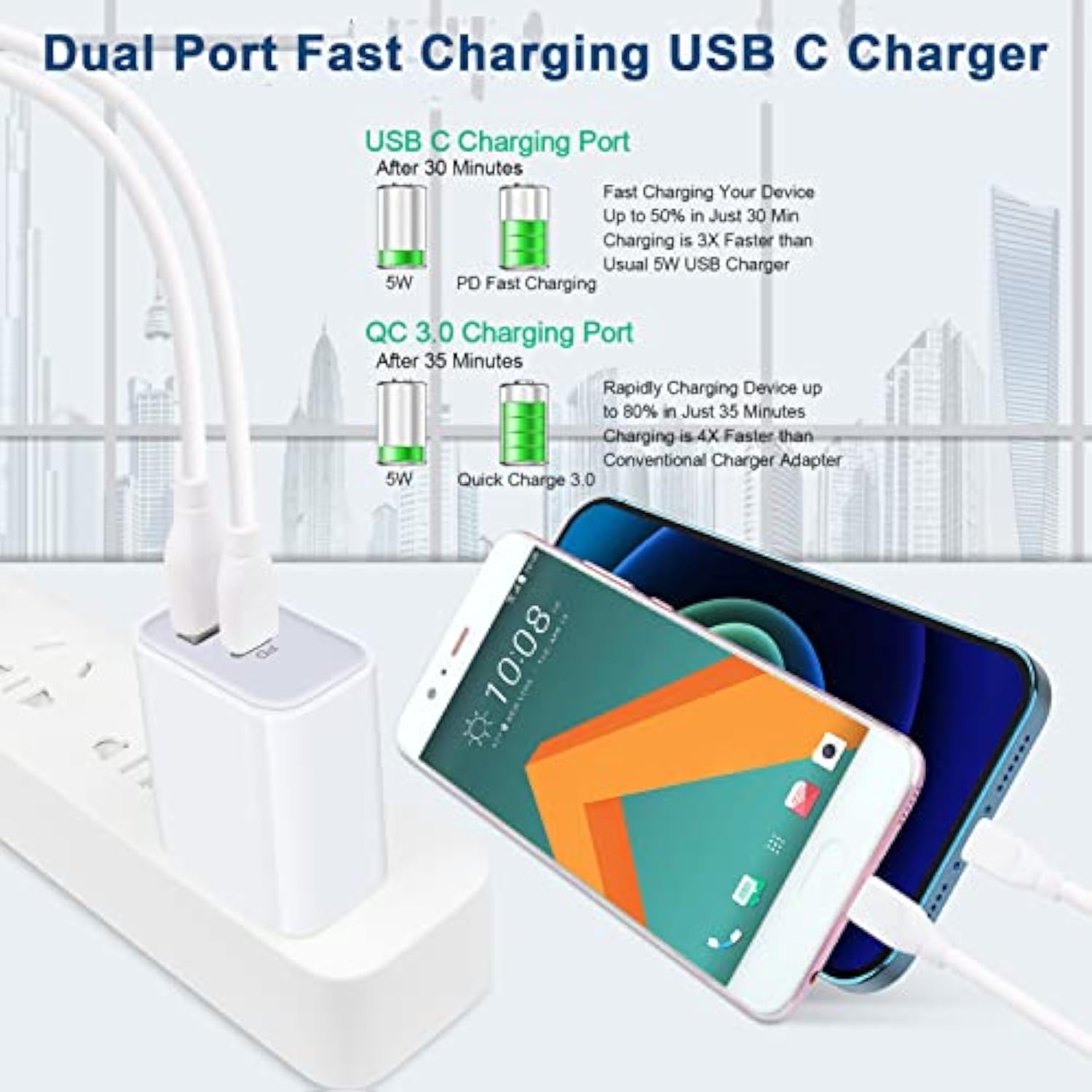 Google Pixel 9 Pro & 8 Pro Fast Charging Block - 20W Usb C Pd Adapter For Pixel 9/8/7/6/5/4/3 Series & Iphone 16/15/14/13, Samsung S24/S23