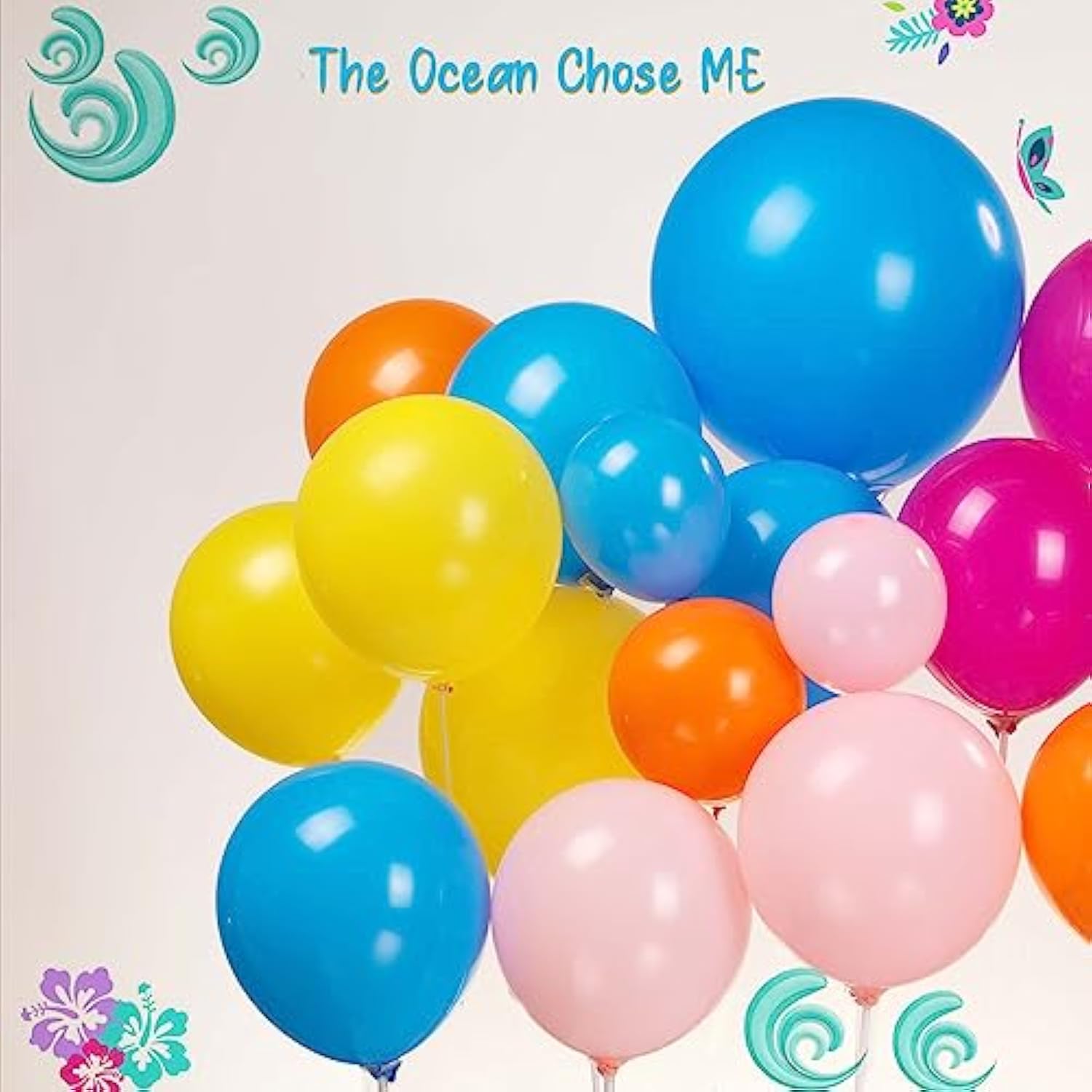 Hot Pink Blue Yellow Orange Balloons 160Pcs For Ana Theme Balloon Garland Arch Kit Summer Tropical For Baby Ana Birthday Decorations Luau Hawaiian Aloha Beach Party