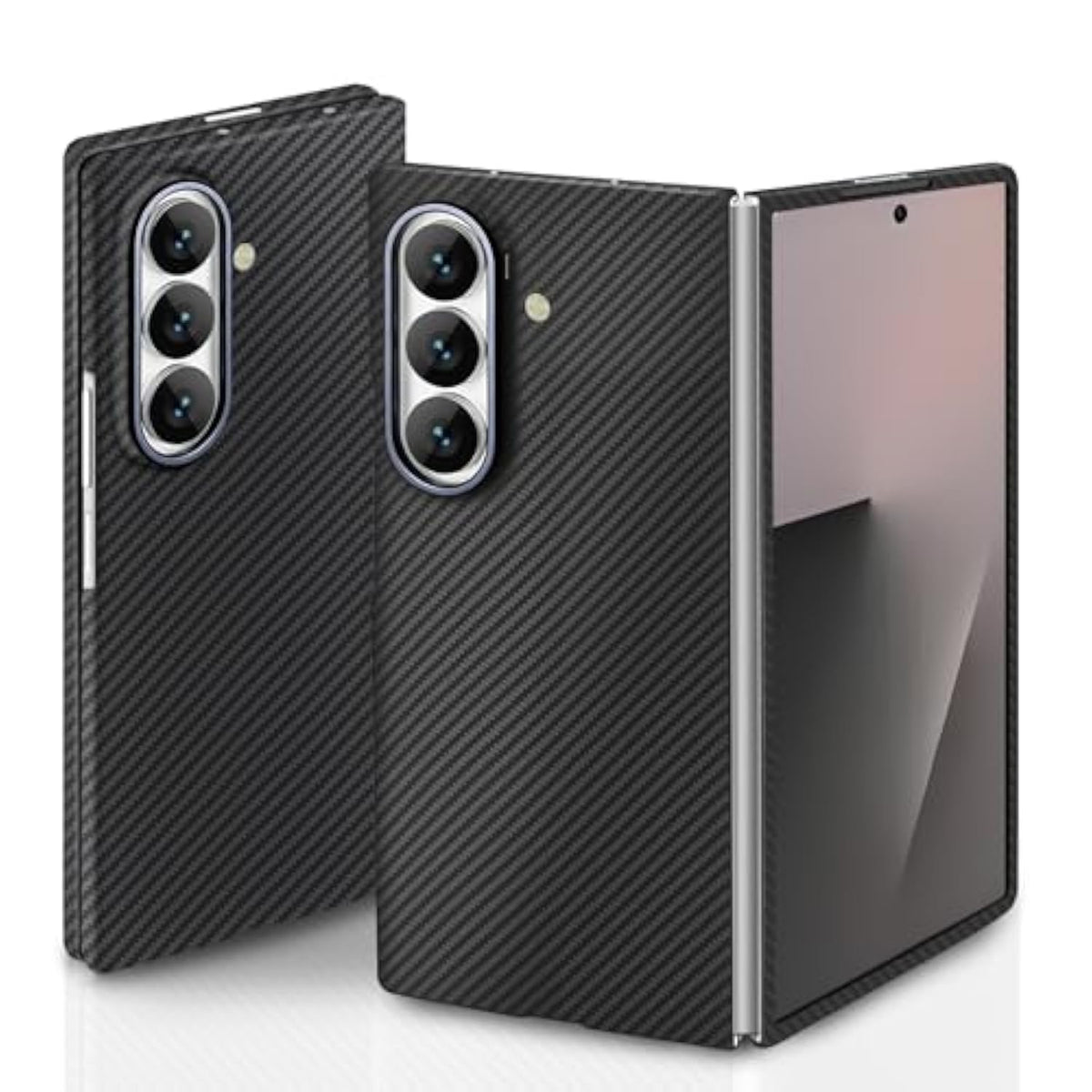 For Samsung Galaxy Z Fold 7 Case, 600D Carbon Fiber Fold 7 Case With Precision Full Camera Protection, Ultra-Slim Aramid Fiber Phone Cover With Nonslip Case-Less Touch Feeling?Matte Black?