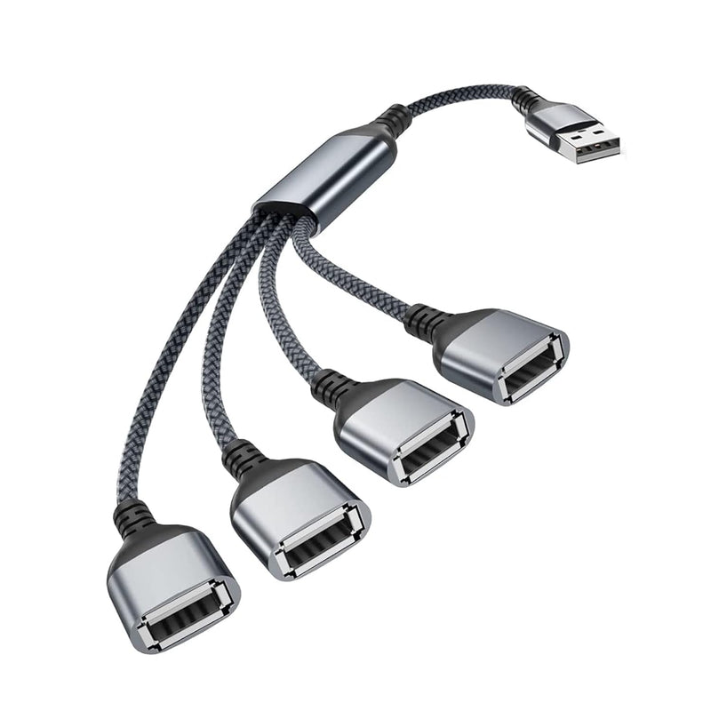 Usb Splitter Y Cable 1Ft,1 Male To 4 Female Usb-A Expander Hub,Multi Usb Port