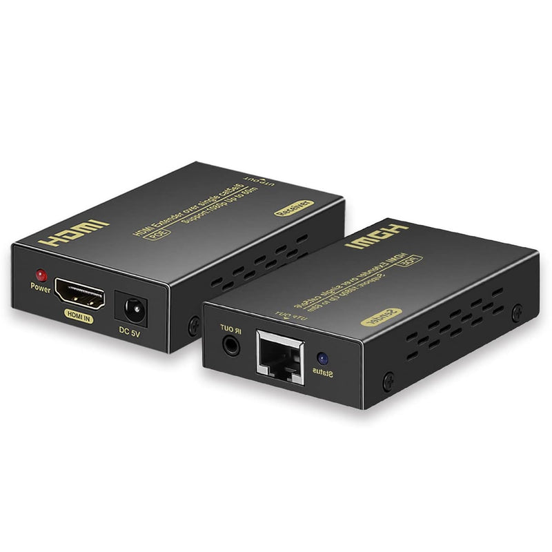 Hdmi Extender Over Cat5E/6 1080P, Hdmi Over Ethernet Extender 196Ft/60M, Hdmi