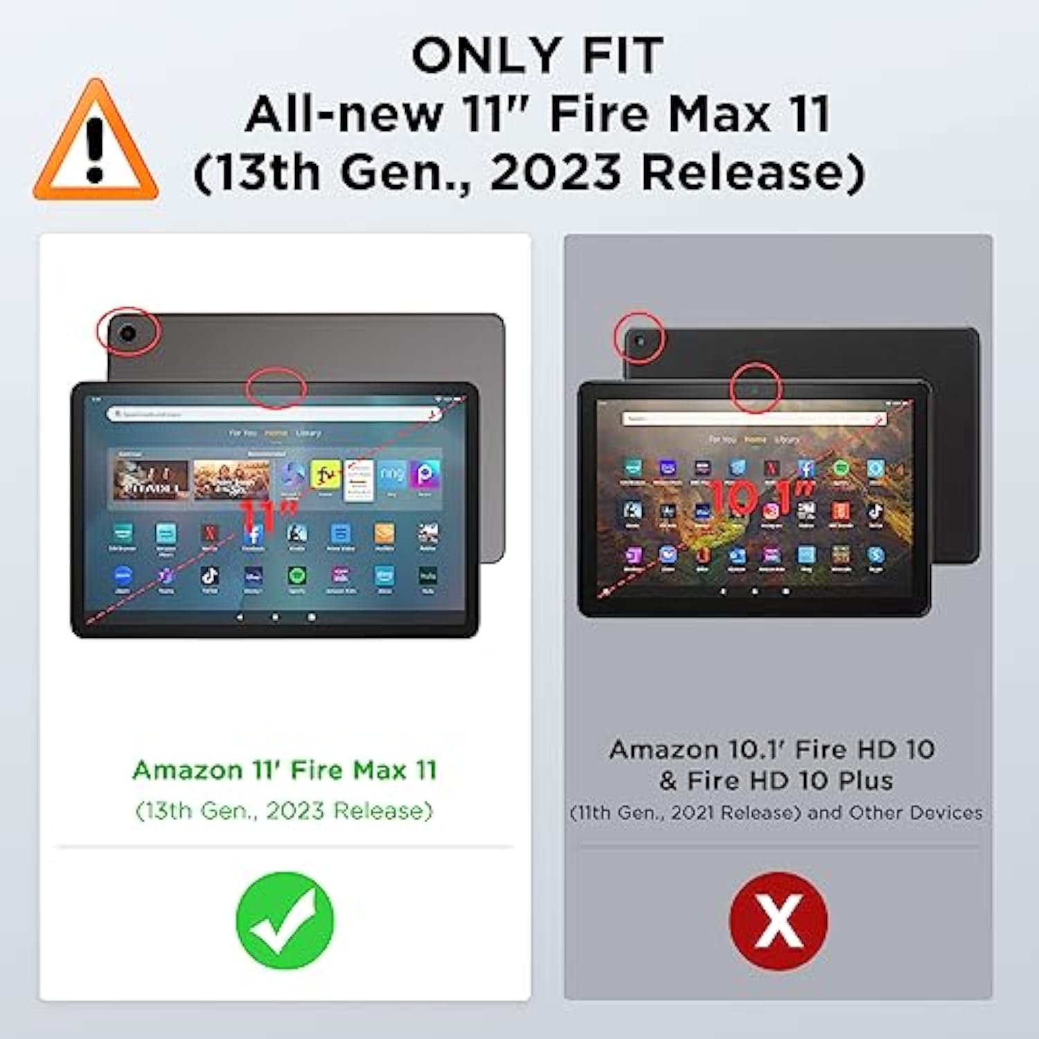 MoKo Case Fits Amazon Kindle Fire Max 11 Tablet (13th Gen, 2023 Release) 11" -