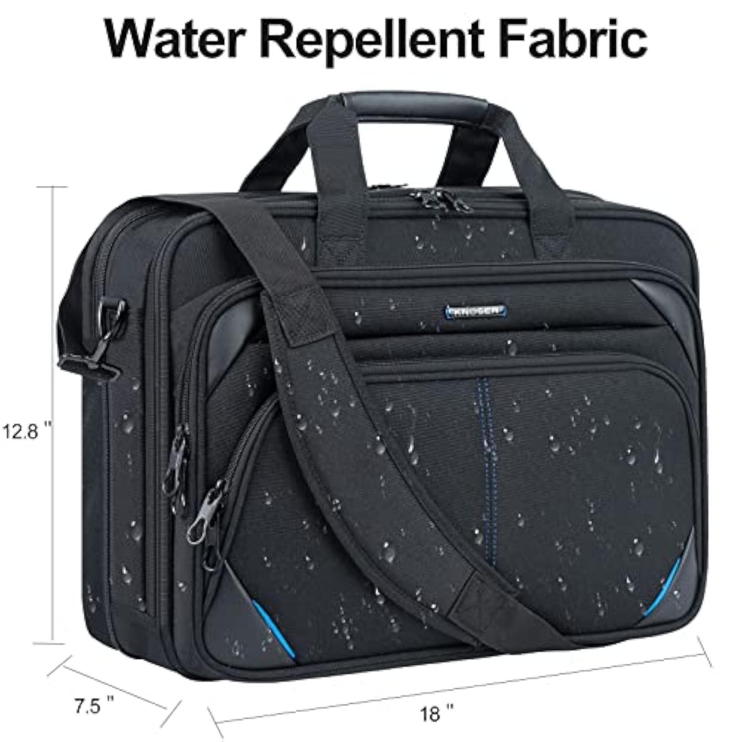 Laptop Bag 17.3 Inch Premium Laptop Briefcase, Expandable Laptop Shoulder Messenger Bag Durable Computer Case