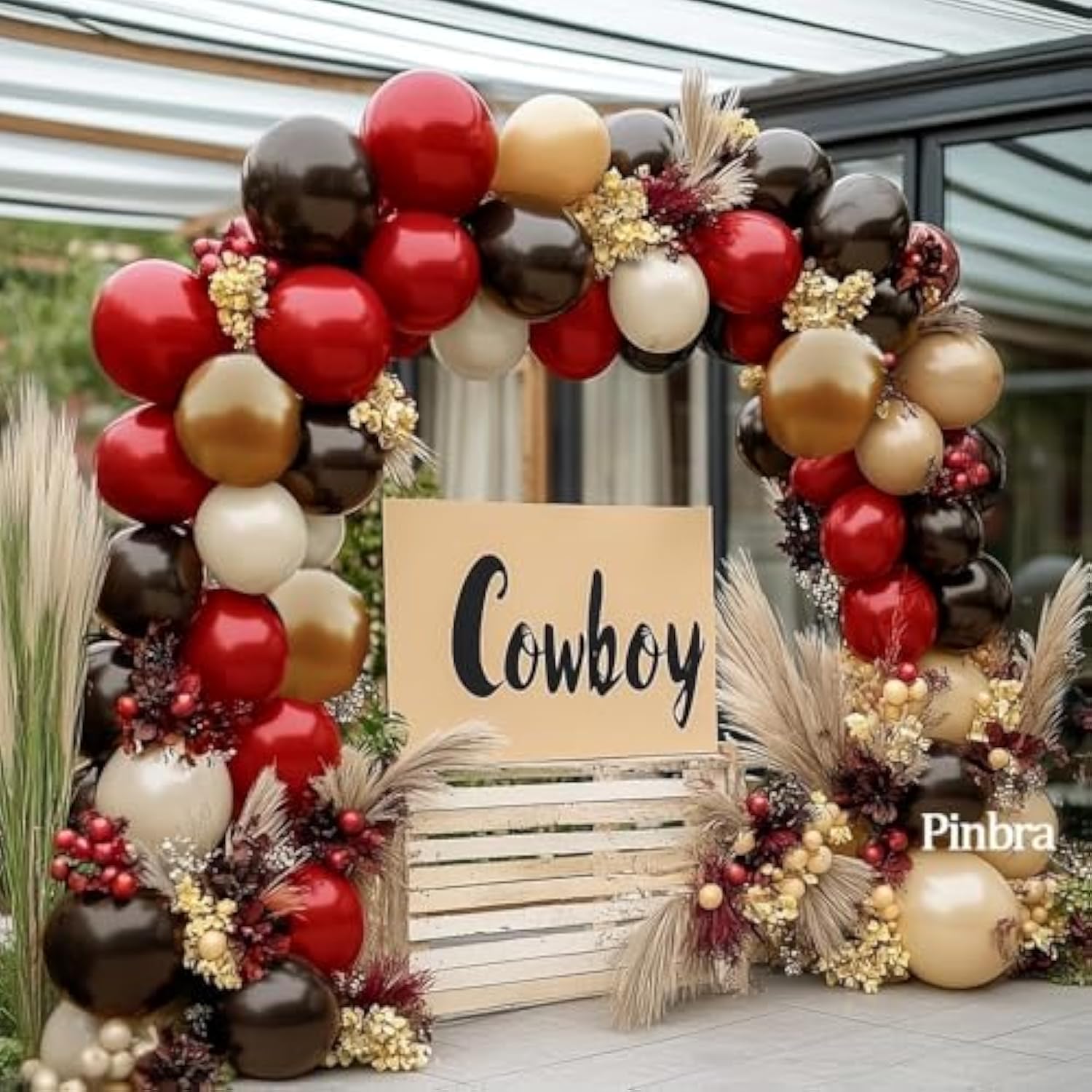 Red Balloon Arch Kit: Western Wedding, Birthday, Party Decor
