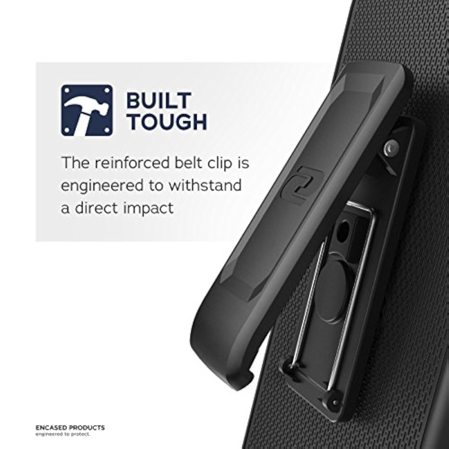 Falcon Armor Designed For Iphone 12 Case With Built-In Screen Protector (Ultra Protective) Full-Body Cover With Belt Clip Holster (Black)