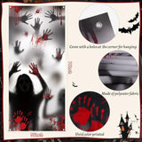 Halloween Door Cover 79x35 Inch Scary Zombie Hands Banner Haunted House Decor