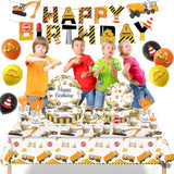 Construction Birthday Party Supplies For 24 Guests - Decorations Include Plates, Napkins, Cups, Tablecloth, Cake Toppers For Boys Construction Theme Birthday Party