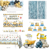 Construction Birthday Party Supplies, Construction Birthday Decorations, Dump Truck Party Decor, Backdrop, Cake Toppers, Balloon Garland, Tablecloth, Cupcake Toppers, Foil Balloons