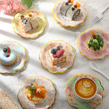 72 Pcs 6 Inch Floral Paper Plates With Gold Rim Disposable Flower Plates For Tea Party Decorations Birthday Baby Shower Wedding Bridal Supplies