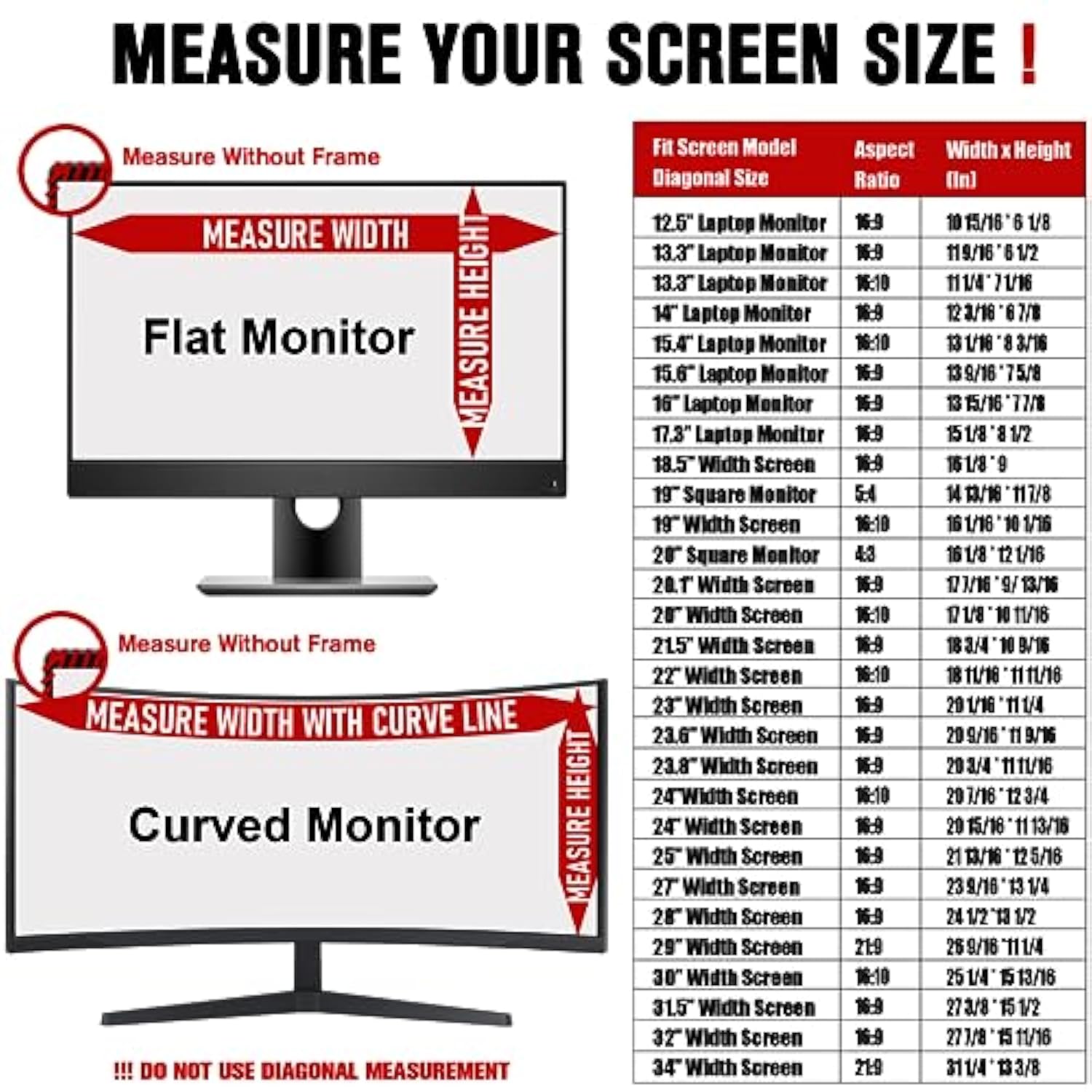 34 Inch(diagonal) Computer Privacy Screen Filter (31 1/2 × 13 1/8) With Anti Glare