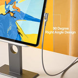 100W Usb C To Type C 90 Degree Cable 10Ft, Usb 3.1 Gen 2 10Gbps Data 5A Power