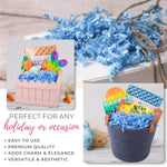 - 1 Lb - Light Blue - Crinkle Cut Paper Shred Filler Great For Gift Wrapping, Basket Filling, Birthdays, Weddings, Anniversaries