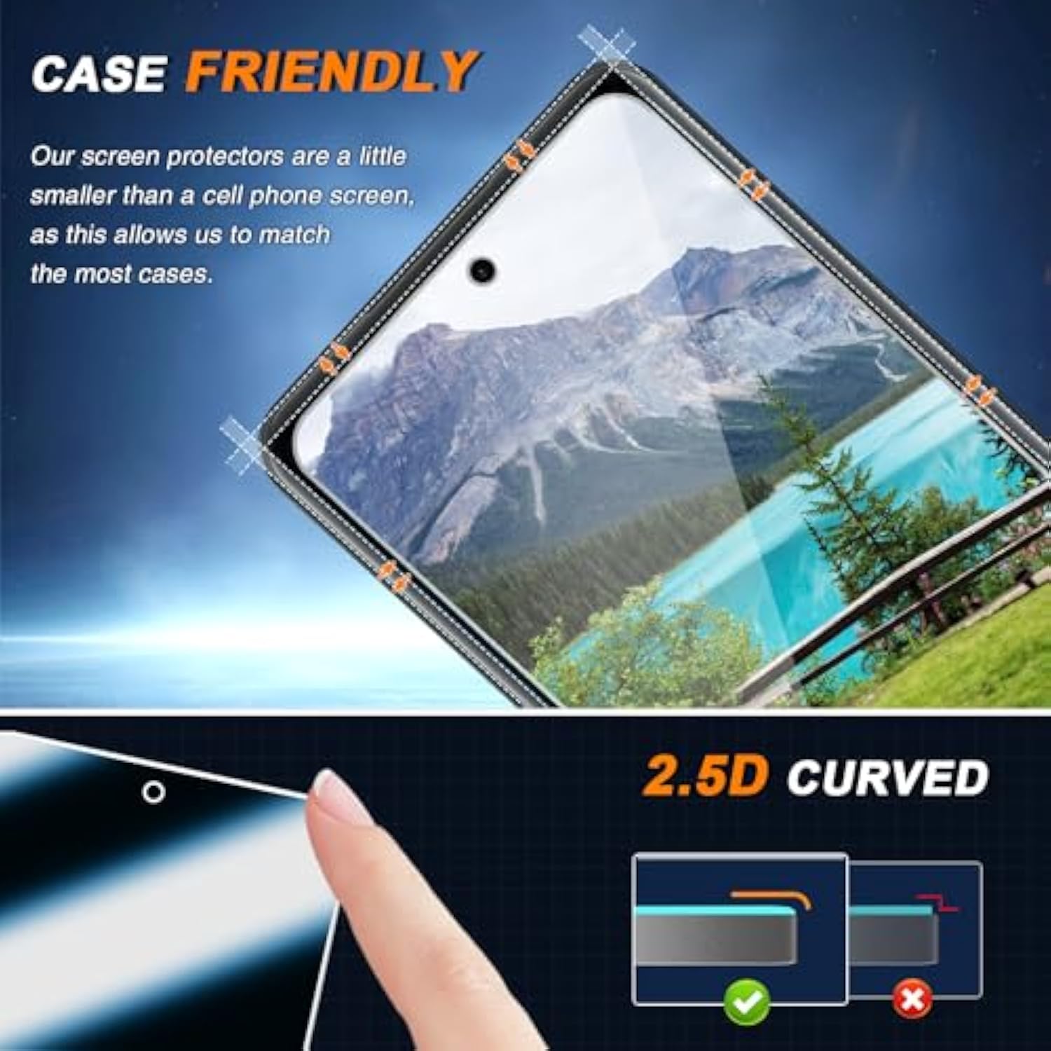 [3-Pack Privacy Screen Protector For Samsung Galaxy A56 5G Tempered Glass, Bubble Free, Easy To Install, 9H Hardness